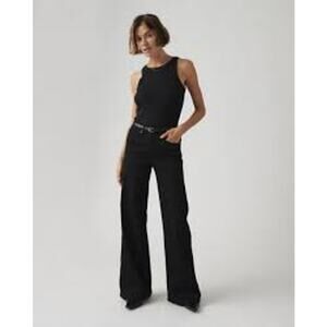 Levi's 318 Shaping Wide Leg Jeans Womens Size 29 Black NWOT